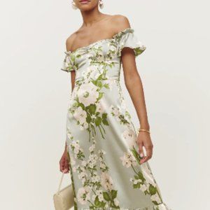 Reformation Sianna Silk Dress Size 10 Worn Once